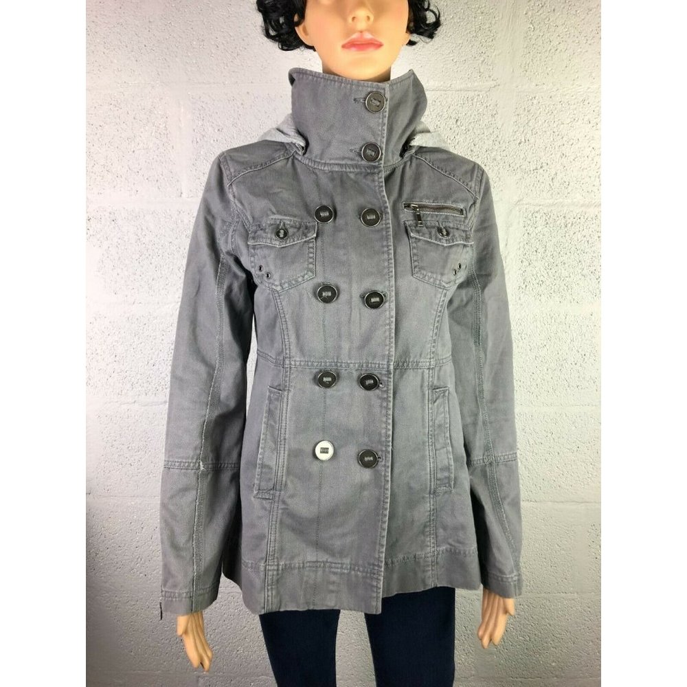 Hurley Winchester Women's Woven Jacket, Color Gray Style GJBFWN2 Size XS